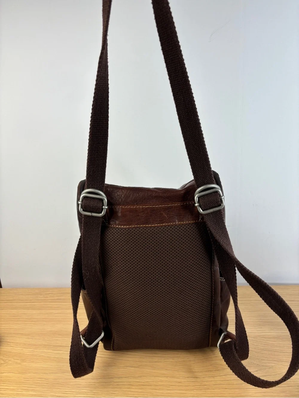 Jack Georges Voyager Convertible Backpack/Crossbody Buffalo Leather Bag
